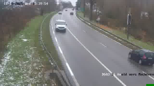 Webcam sur la D603 située à proximité de Saint-Avold. Vue orientée vers Macheren.