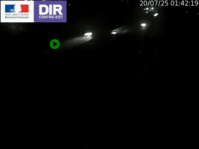 Caméra de circulation à Saint-Priest à la jonction entre l'A43 et l'A46 en direction de Marseille