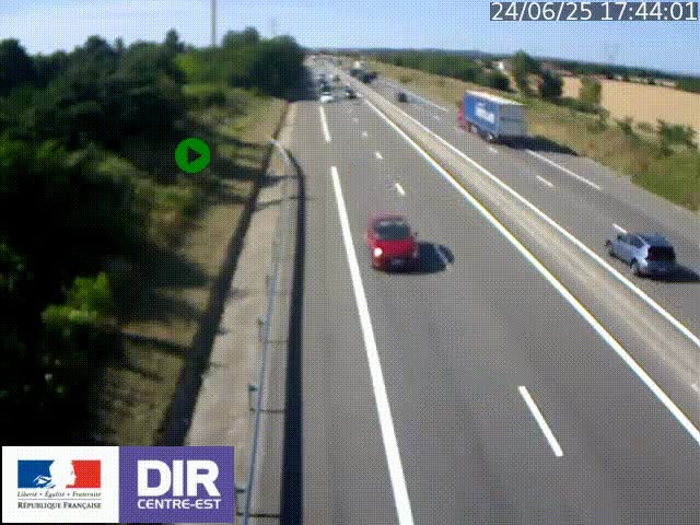 Webcam sur le contournement de Valence, sur la Nationale 7, à la jonction avec la N532, caméra orientée vers Grenoble