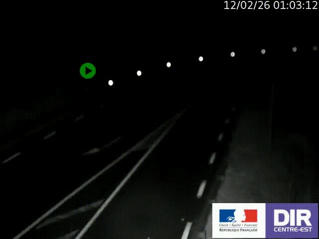 Webcam sur le col Pin Bouchain, vue orientée vers Roanne, en provenance de Lyon sur la nationale 7 (N7)