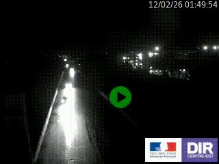 Webcam trafic au bout de l'A42, à la jonction avec le Boulevard Périphérique Nord de Lyon (D383) à Villeurbanne. Vue orientée vers Marseille