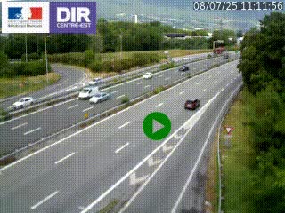Webcam sur la Nationale 201 à hauteur de la sortie Chambéry-Nord, avant à la jonction entre l'A41 et l'A43, en direction de Lyon