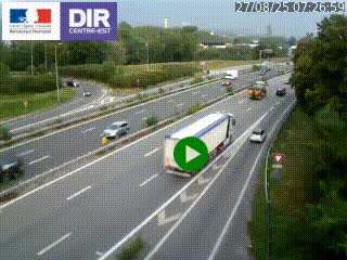 Webcam sur la Nationale 201 à hauteur de la sortie Chambéry-Nord, avant à la jonction entre l'A41 et l'A43, en direction de Lyon