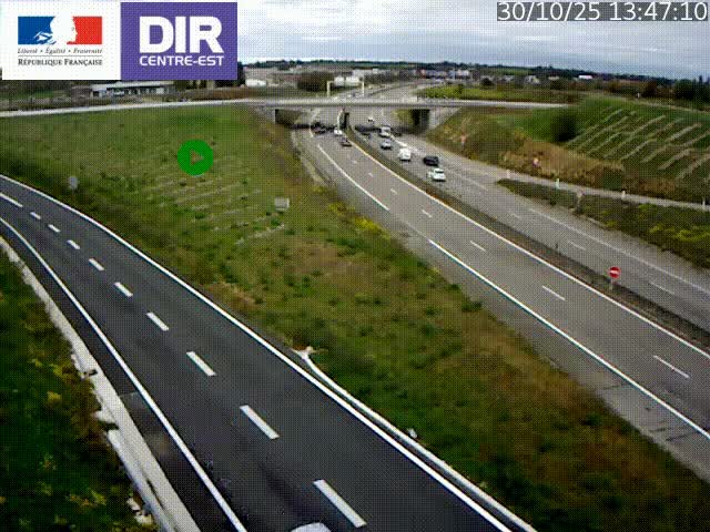 Webcam sur le contournement de Valence, sur la Nationale 7, caméra orientée vers Lyon
