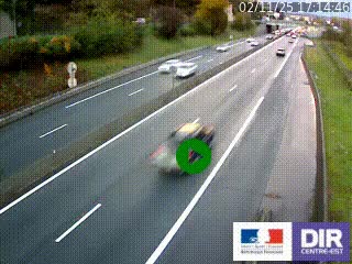 Caméra autoroutière sur l'A47 à hauteur de Givors, a proximité de Lyon. La webcam est orientée vers Lyon