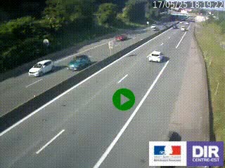 Caméra autoroutière sur l'A47 à hauteur de Givors, a proximité de Lyon. La webcam est orientée vers Lyon
