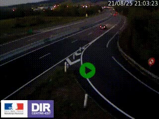 Webcam routière sur la RN6 à Auxerre, à hauteur de la sortie Monéteau, en direction de l'A6 (Gurgy)