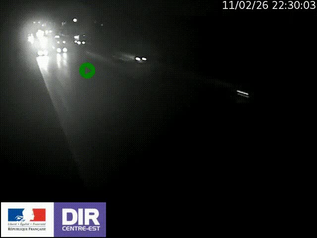 Caméra trafic à la jonction entre l'A46 (Rocade-est de Lyon) et l'A42 à hauteur de Vault-en-Velin en direction de Marseille