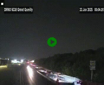Webcam routière sur N338 à hauteur de Grand-Quevilly en périphérie de Rouen. Vue orientée vers Rouen