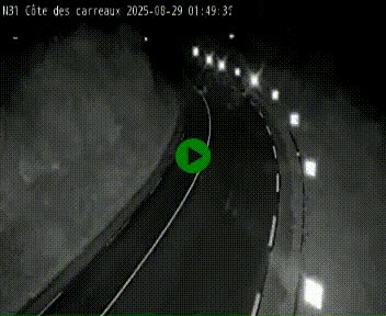 Webcam en haut de la Côte des Carreaux sur la N31 à Avesnes-en-Bray. Vue orientée vers Rouen