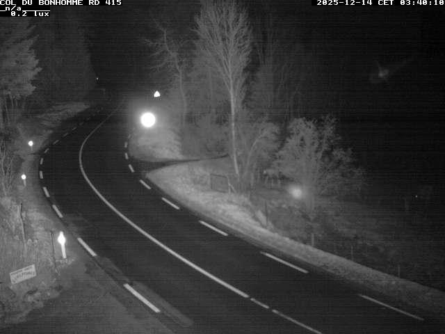 Caméra à proximité du col du Bonhomme sur la D415 à Plainfaing vers l'Alsace