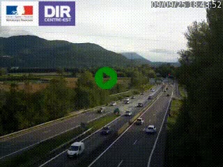 Caméra trafic à Meylan sur la Rocade-Sud de Grenoble en direction d'Aix-en-Provence