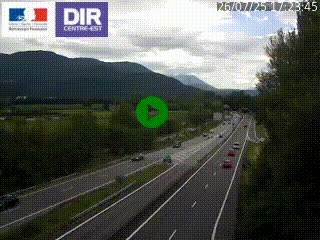 Caméra trafic à Meylan sur la Rocade-Sud de Grenoble en direction d'Aix-en-Provence