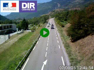 Web cam sur la N90 à Aime, en provenance de Bourg-Saint-Maurice et en direction d'Albertville