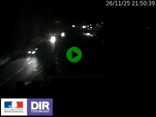 Caméra autoroute sur A6 - Valvert, près de Lyon, en direction de Paris, à hauteur de la sortie 36 Porte du Valvert