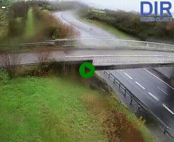 Webcam sur A84 à hauteur de Pont-Farcy, au niveau du pont autoroutier sur la Vire, au sud de Saint-Lô
