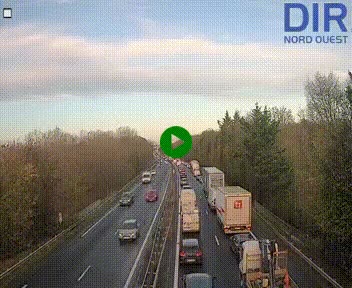 Webcam sur le périphérique de Caen (N814) à l'est de la ville, à Mondeville hauteur de la sortie 2, Presqu'île-Rives de l'Orne, au bout de l'autoroute A13