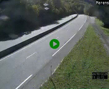 Webcam dans les Pyrénées à hauteur de Mérens-les-Vals sur N320, en direction de Pas de la Casa (Andorre)