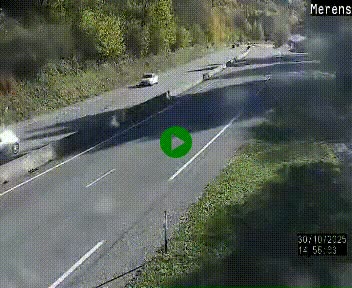 Webcam dans les Pyrénées à hauteur de Mérens-les-Vals sur N320, en direction de Pas de la Casa (Andorre)