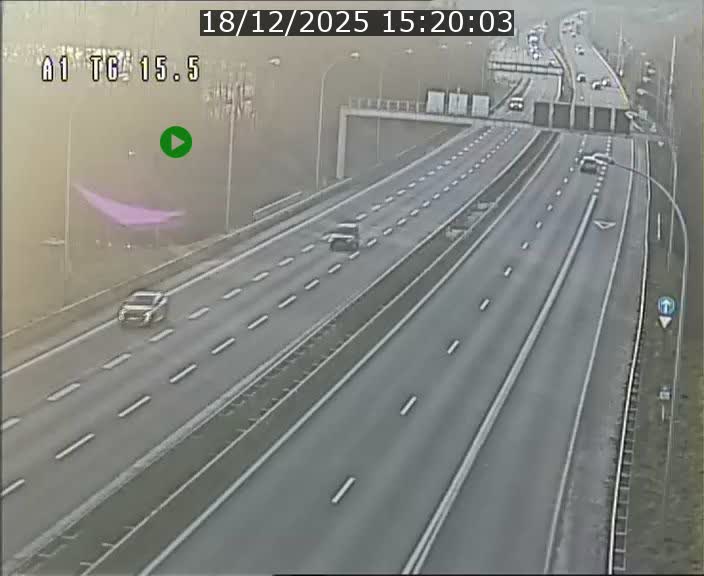 Traffic live webcam Luxembourg Munsbach - A1 direction Luxembourg - BK 15.5