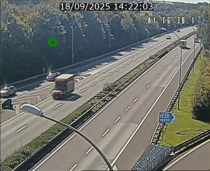 Traffic live webcam Luxembourg Grevenmacher - A1 direction Luxembourg - BK 30.1