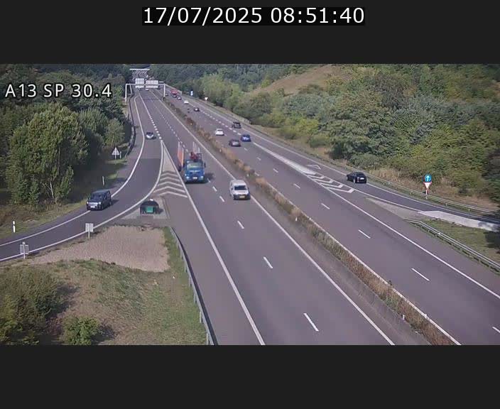 Traffic live webcam Luxembourg Altwies - A13 direction Luxembourg-ville - BK 30.4