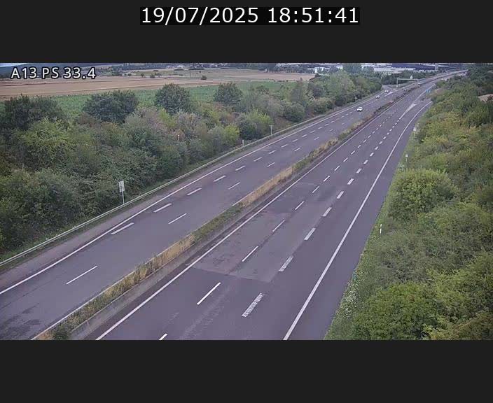 Webcam trafic sur A13 à hauteur de Mondorf-les-Bains en direction d'Altwies