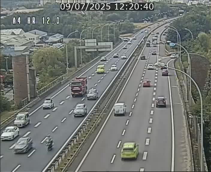 Traffic live webcam Luxembourg Jonction Foetz - A4 - BK 12.0 - direction Esch sur Alzette