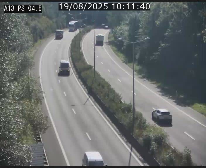 Traffic live webcam Luxembourg Differdange - A13 direction Esch-sur-Alzette - BK 4.5