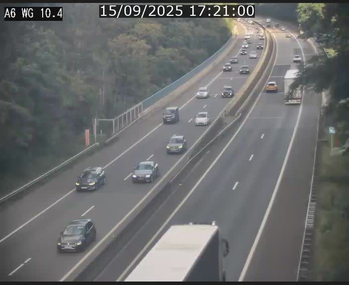 Traffic live webcam Luxembourg Mamer - A6 - BK 10.4 - direction Luxembourg/France/Allemagne