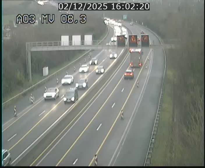 Webcam Autoroute après la Croix de Bettembourg en direction de Luxembourg sur l'A3
