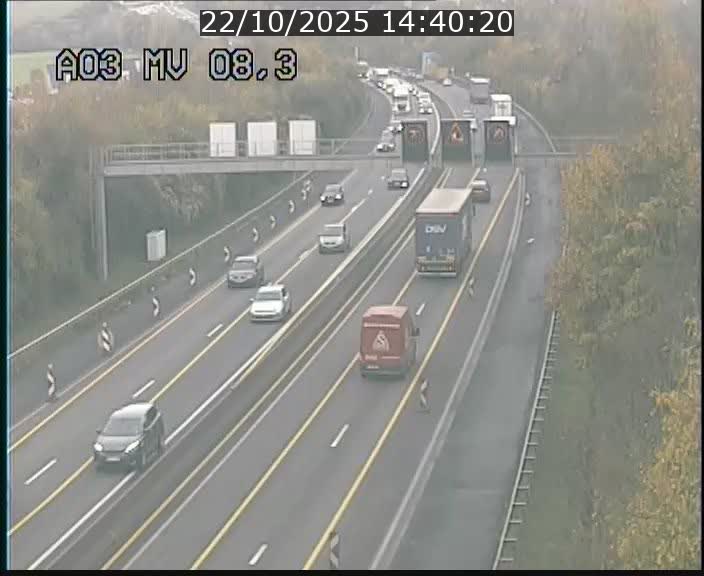Webcam Autoroute après la Croix de Bettembourg en direction de Luxembourg sur l'A3