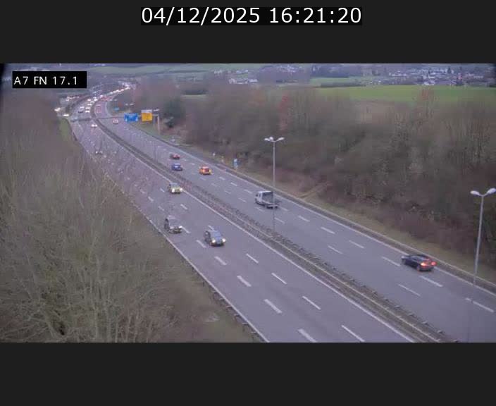 Caméra trafic Luxembourg - A7, Merscherbierg direction Mersch