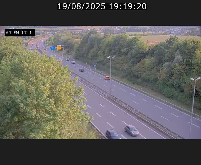 Caméra trafic Luxembourg - A7, Merscherbierg direction Mersch