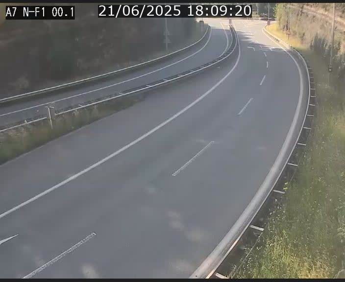 Webcam autoroute Luxembourg A7 située dans la sortie 1 Waldhof, vers la N11, avant le Tunnel Stafelter