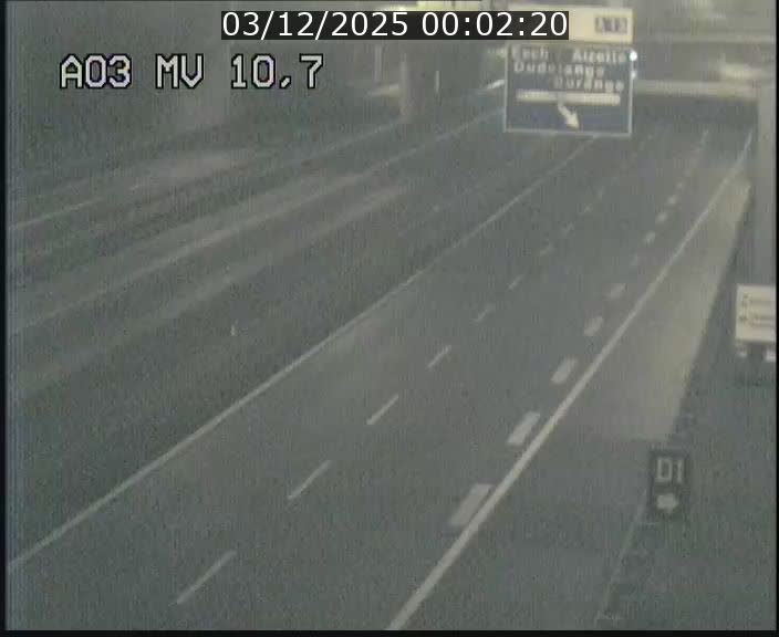 Traffic live webcam Luxembourg Croix de Bettembourg - A3 - BK 10.7 - direction France