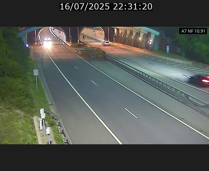 Caméra trafic Luxembourg - A7, Tunnel Gousselerbierg, entrée sud, direction Mersch