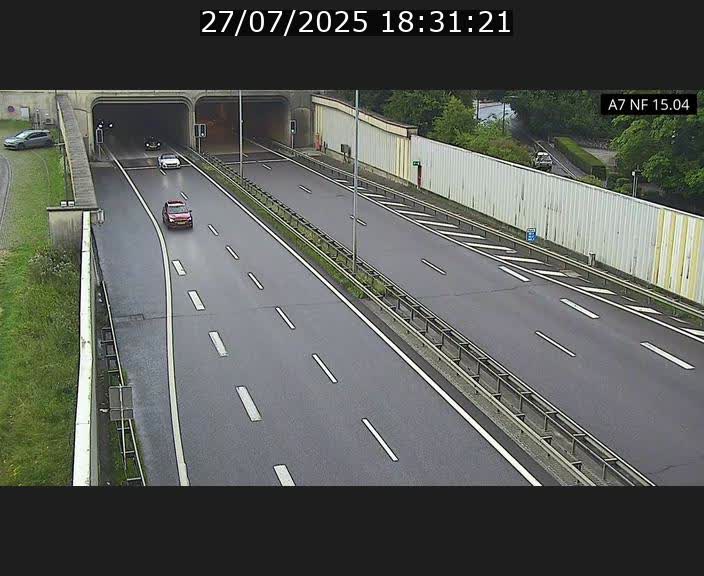 Caméra trafic Luxembourg - A7, Tunnel Mersch, entrée sud, direction Ettelbruck