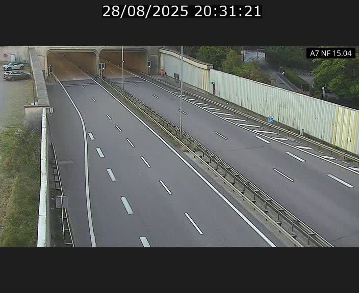 Caméra trafic Luxembourg - A7, Tunnel Mersch, entrée sud, direction Ettelbruck