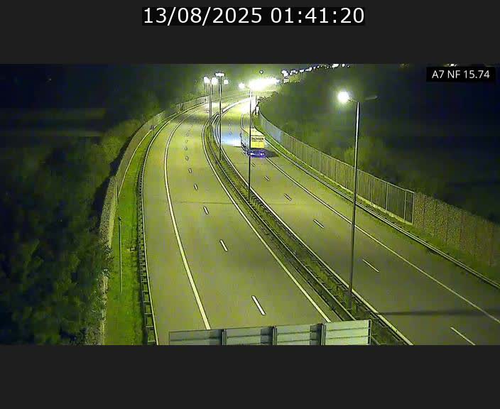 Caméra trafic Luxembourg - A7, Tunnel Mersch, entrée nord, direction Lorentzweiler