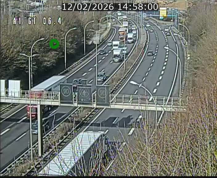 Traffic live webcam Luxembourg Hamm - A1 direction Sandweiler - BK 6.4