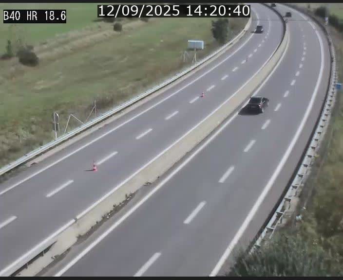 Webcam sur la route de liaison entre Micheville et Esch-Belval à la frontière entre le Luxembourg et la France. Vue orientée vers la Lorraine.