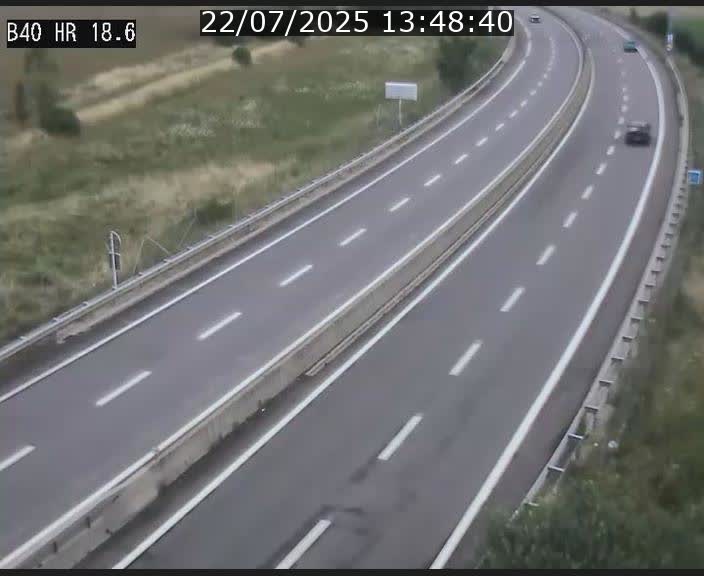 Webcam sur la route de liaison entre Micheville et Esch-Belval à la frontière entre le Luxembourg et la France. Vue orientée vers la Lorraine.
