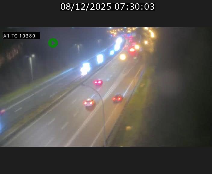 Traffic live webcam Luxembourg Senningerberg - A1 direction Luxembourg Kirchberg - BK 10.3