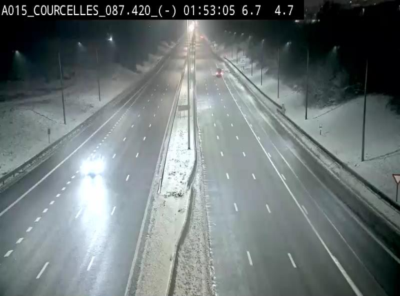 Webcam autoroute Belgique - Viesville - E42 direction Mons - BK 84.35