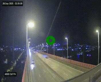 Webcam autoroute sur le périphérique de Bordeaux (A630) au nord de la ville. Caméra située sur le Pont d'Aquitaine.