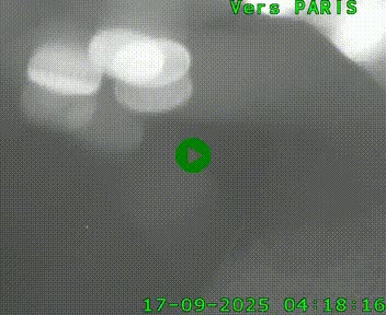 Caméra routière sur l'autoroute A20 au nord de Limoges, à la jonction avec la N520. Vue orientée vers Paris