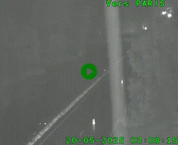 Caméra routière sur l'autoroute A20 au nord de Limoges, à la jonction avec la N520. Vue orientée vers Paris