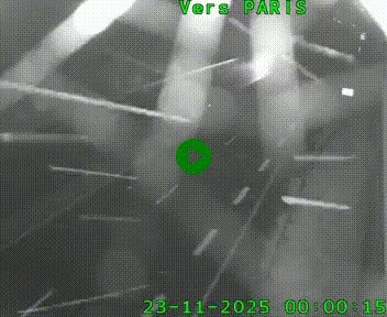 Caméra routière sur l'autoroute A20 à Saint-Hilaire-Bonneval, au sud de Limoges. Vue orientée vers Paris