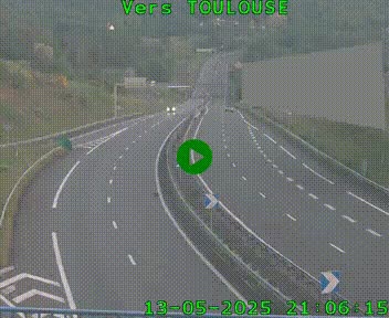 Caméra routière sur l'autoroute A20 à Noailles, en périphérie de Brive-la-Gaillarde. Vue orientée vers Toulouse